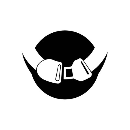 Seat belt icon vector illustration symbol designのイラスト素材