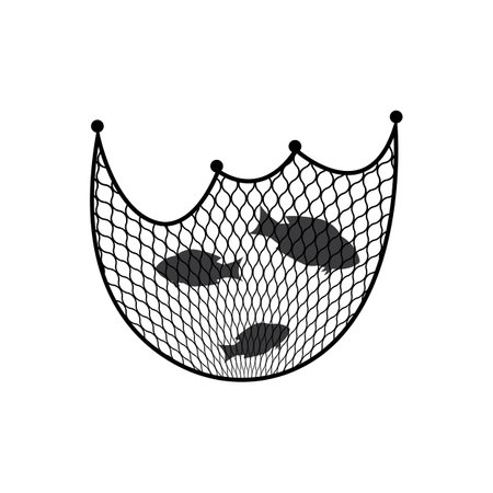 fishing net icon vector illustration template designのイラスト素材