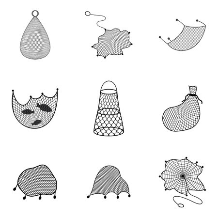 fishing net icon vector illustration template design
