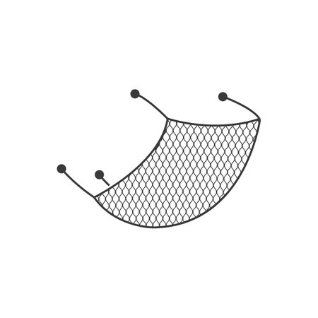 fishing net icon vector illustration template designのイラスト素材
