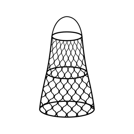 fishing net icon vector illustration template designのイラスト素材