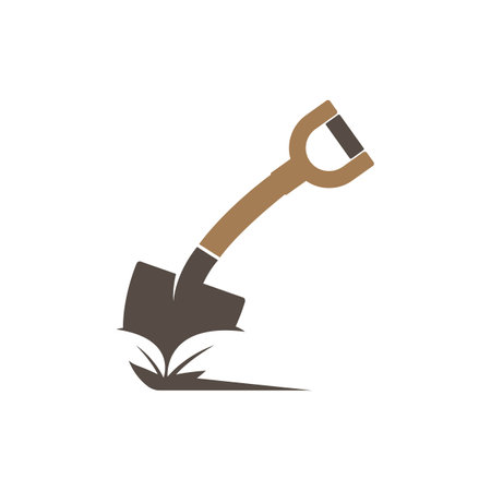shovel icon Vector Illustration on the white background.のイラスト素材