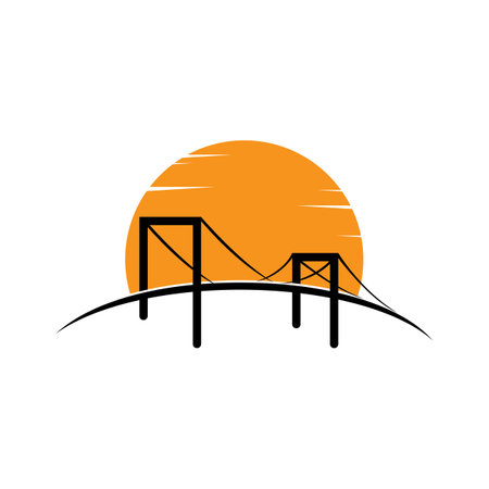 bridge Logo Template vector icon illustration designのイラスト素材