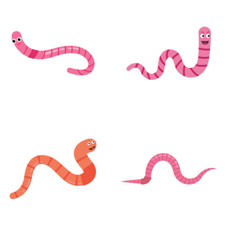 Worm illustration logo vector illustration designのイラスト素材