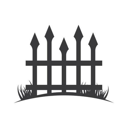 fence icon logo vector illustration design templateのイラスト素材