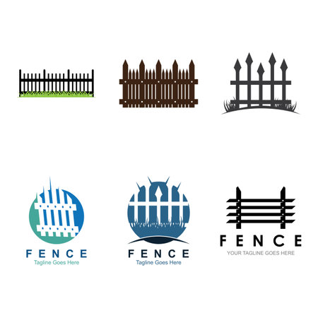 fence icon logo vector illustration design templateのイラスト素材