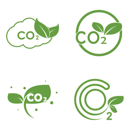 zero emissions icon. clean air, ecology and environment symbol design templateのイラスト素材