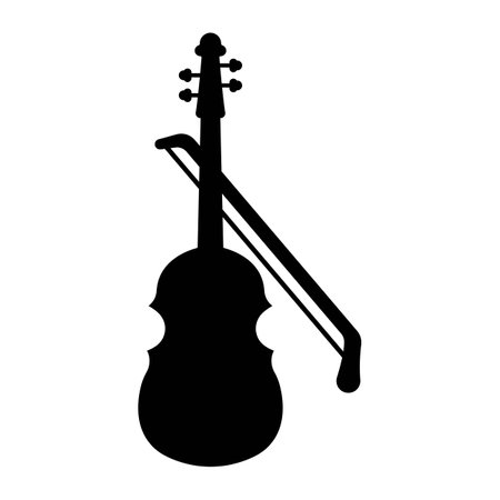 violin vector illustration symbol object. Flat icon style concept designのイラスト素材