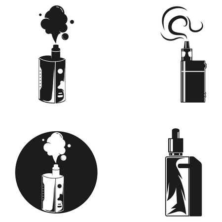 Vape logo design concept vector. Vaping illustration designのイラスト素材