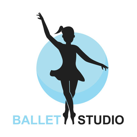 Beautiful ballet dancer silhouette illustration designのイラスト素材