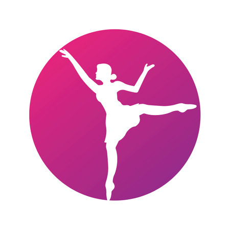Beautiful ballet dancer silhouette illustration designのイラスト素材