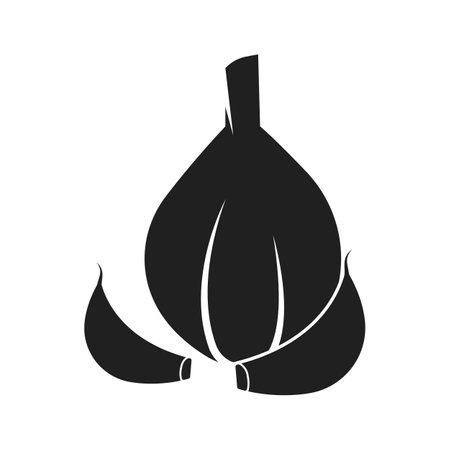Garlic illustration logo icon vector designのイラスト素材