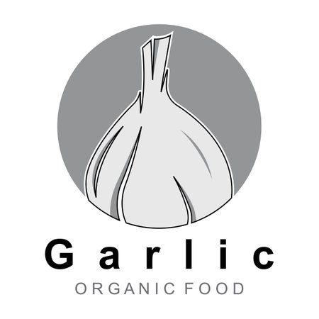 Garlic illustration logo icon vector designのイラスト素材
