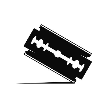 Razor blade icon. Razor blade. Shaving attribute.のイラスト素材