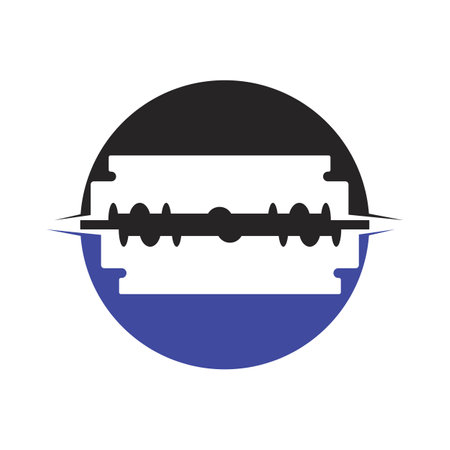 Razor blade icon. Razor blade. Shaving attribute.のイラスト素材
