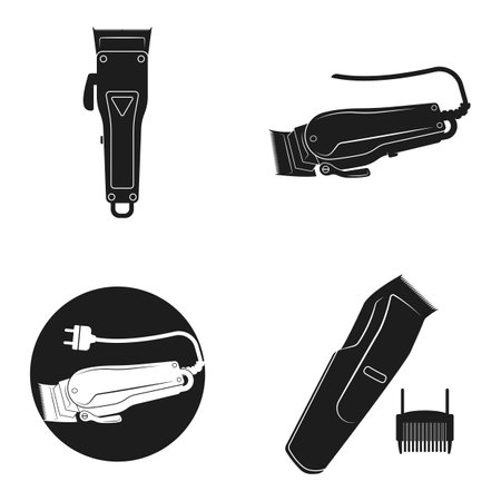 Electrical hair clipper vector icon illustration template designのイラスト素材
