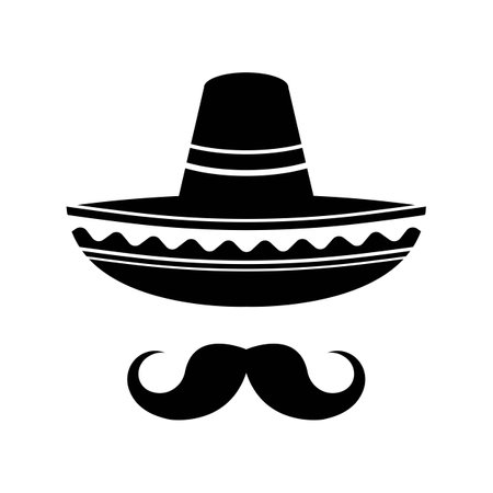 Sombrero hat icon flat design vectorのイラスト素材