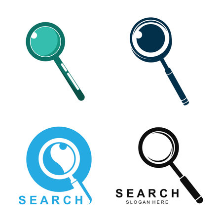 Magnifying glass icon, magnifier or loupe sign vector illustrationのイラスト素材