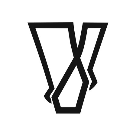 V Letter Logo Template vector illustration designのイラスト素材