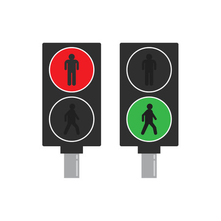 Traffic lights icon vector design templateのイラスト素材