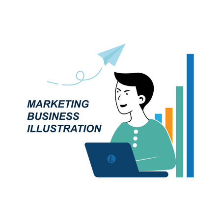 Marketing concept illustrations. Vector illustrations of digital marketing, social media and networking.のイラスト素材