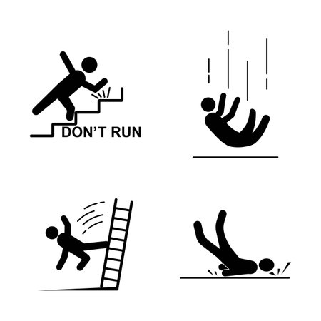 Falling people icon vector template design illustrationのイラスト素材