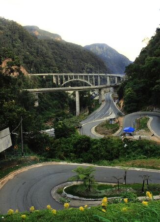 fly over kelok semibilanの写真素材
