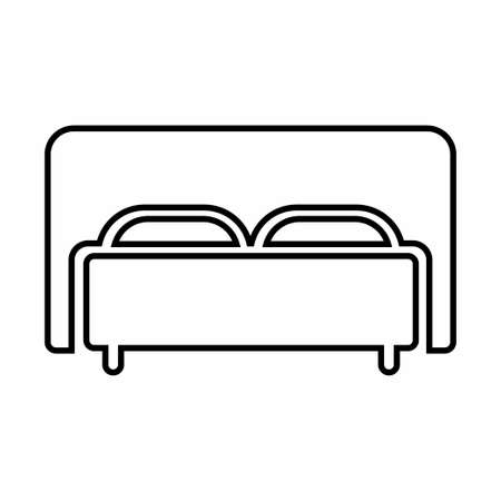 Vector Graphic of Bed - Line Style - simple illustration. Editable stroke. Design template vector.outline style design.Vector graphic illustrationのイラスト素材