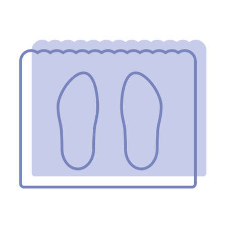 Vector Graphic of Shoe Mat - Twins Style - simple illustration. Editable stroke. Design template vector.outline style design.Vector graphic illustrationのイラスト素材