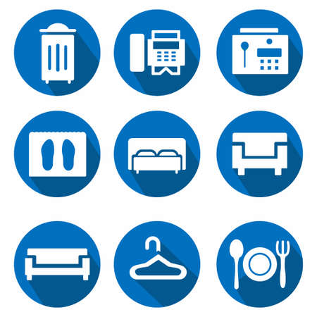 Vector Graphic of Hotel and Restaurant Set Icon Part 4 - Flat Style - simple illustration. Editable stroke. Design template vector.outline style design.Vector graphic illustrationのイラスト素材
