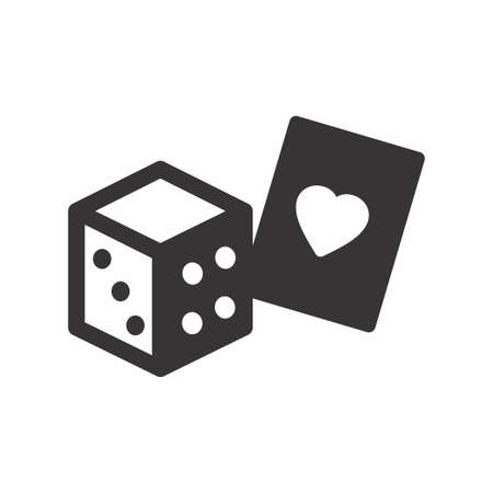 Vector Graphic of Casino Games - Black Style - simple illustration. Editable stroke. Design template vector.outline style design.Vector graphic illustrationのイラスト素材