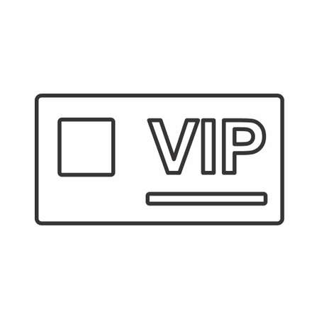 Vector Graphic of VIP Card - Line Style - simple illustration. Editable stroke. Design template vector.outline style design.Vector graphic illustrationのイラスト素材