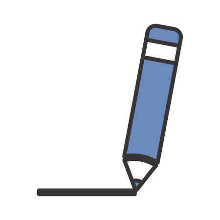 Icon Vector of Pen - Dark Blue Style - simple illustration. Editable stroke. Design template vector.outline style design.Vector graphic illustrationのイラスト素材