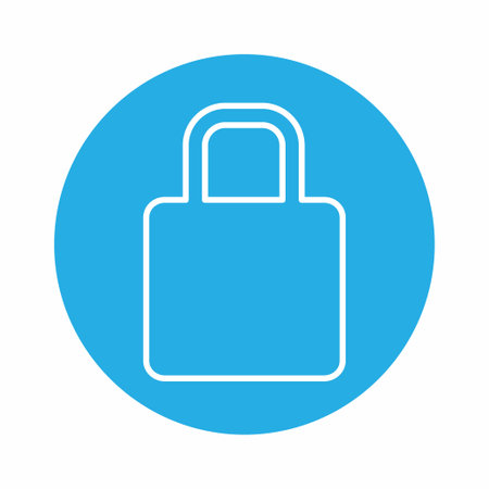 Vector Graphic of Secure - Blue Monochrome Style - simple illustration. Editable stroke. Design template vector.outline style design.Vector graphic illustrationのイラスト素材