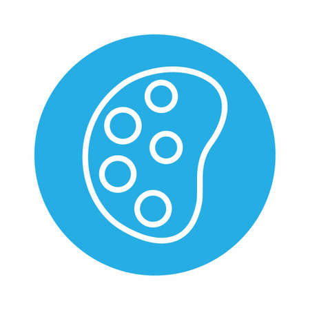 Icon Vector of Color Palette Part 2 - Blue Monochrome Style - simple illustration. Editable stroke. Design template vector.outline style design.Vector graphic illustrationのイラスト素材