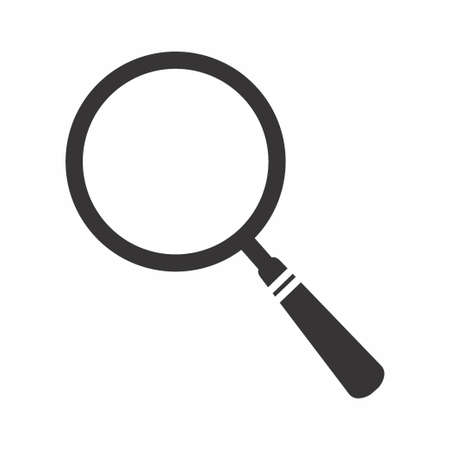 Icon Vector of Magnifier - Black Style - simple illustration. Editable stroke. Design template vector.outline style design.Vector graphic illustrationのイラスト素材