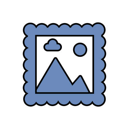 Icon Vector of Painting - Dark Blue Style - simple illustration. Editable stroke. Design template vector.outline style design.Vector graphic illustrationのイラスト素材