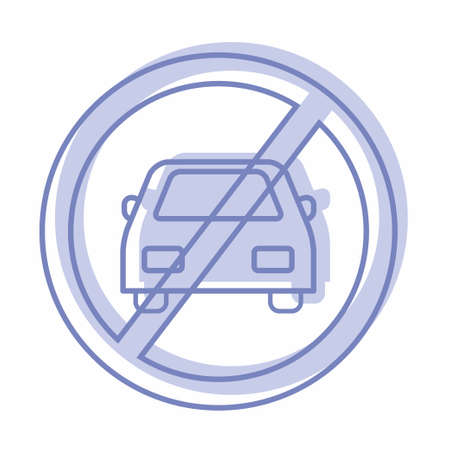 Vector Graphic of No Parking - Twins Style - simple illustration. Editable stroke. Design template vector.outline style design.Vector graphic illustrationのイラスト素材