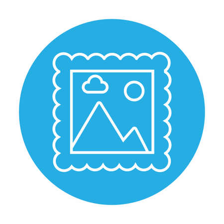 Icon Vector of Painting - Blue Monochrome Style - simple illustration. Editable stroke. Design template vector.outline style design.Vector graphic illustrationのイラスト素材