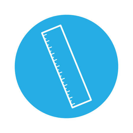 Icon Vector of Ruler - Blue Monochrome Style - simple illustration. Editable stroke. Design template vector.outline style design.Vector graphic illustrationのイラスト素材