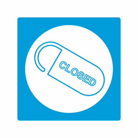 Vector Graphic of Closed Tag - White Moon Style - simple illustration. Editable stroke. Design template vector.outline style design.Vector graphic illustrationのイラスト素材
