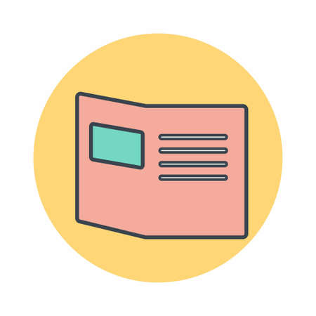 Vector Graphic of Menu Book - Color Mate Style - simple illustration. Editable stroke. Design template vector.outline style design.Vector graphic illustrationのイラスト素材