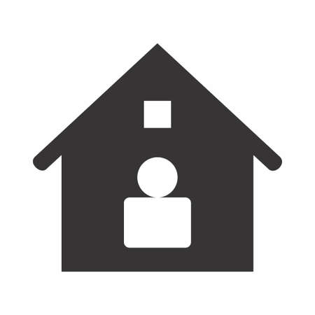 Vector Graphic of Resident - Black Style - simple illustration. Editable stroke. Design template vector.outline style design.Vector graphic illustrationのイラスト素材
