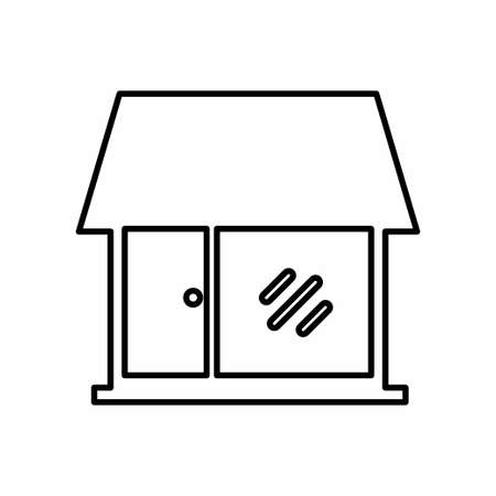 Vector Graphic of Shop - Line Style - simple illustration. Editable stroke. Design template vector.outline style design.Vector graphic illustrationのイラスト素材