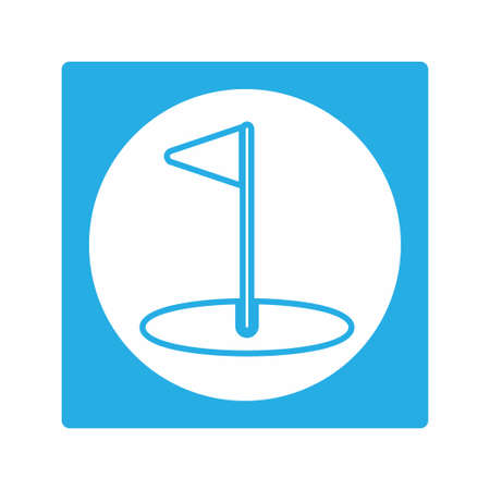 Vector Graphic of - Golf - White Moon Style - simple illustration. Editable stroke. Design template vector.outline style design.Vector graphic illustrationのイラスト素材