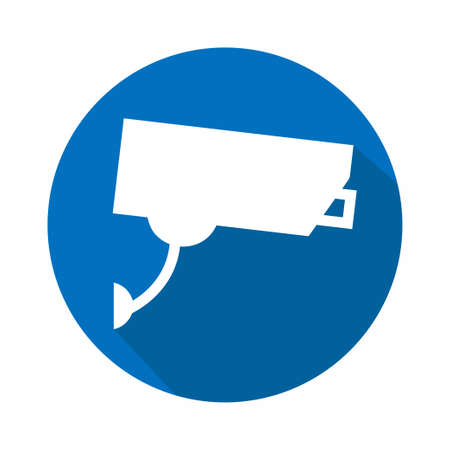 Vector Graphic of - CCTV Camera - Flat Style - simple illustration. Editable stroke. Design template vector.outline style design.Vector graphic illustrationのイラスト素材