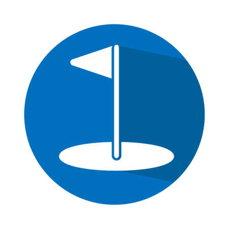 Vector Graphic of - Golf - Flat Style - simple illustration. Editable stroke. Design template vector.outline style design.Vector graphic illustrationのイラスト素材