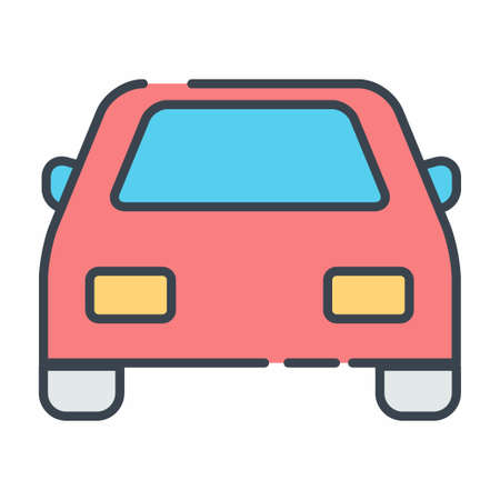 Vector Graphic of Car - Line Cut Style - simple illustration. Editable stroke. Design template vector.outline style design.Vector graphic illustrationのイラスト素材