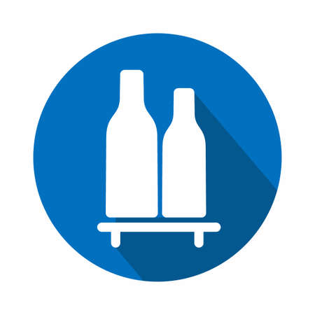 Vector Graphic of Bottles Shelf - Flat Style - simple illustration. Editable stroke. Design template vector.outline style design.Vector graphic illustrationのイラスト素材