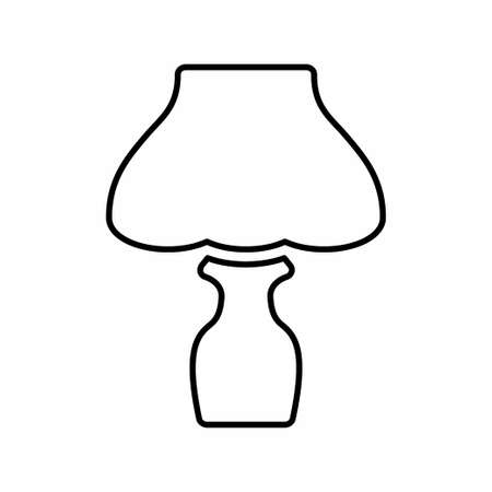 Vector Graphic of - Table Lamp - Line Style - simple illustration. Editable stroke. Design template vector.outline style design.Vector graphic illustrationのイラスト素材